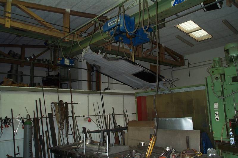 In der Werkstatt meines Freundes Albi bei den Schweissarbeiten 